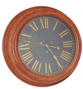 Large 8 day dial clock by "Brewster &amp; Ingrahams, Bristol, CT, US", ca 1850. — Antique Clocks Price Guide