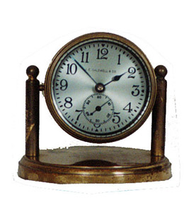 Desk clock on a swivel base., Chelsea Clock Co., Boston — Antique Clocks Price Guide