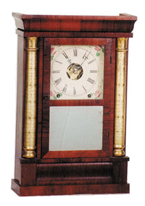 Amercan column clock, "Chauncey Jerome, New Haven, CT", ca 1850. — Antique Clocks Price Guide