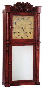 Atkins and Downs column and splat clock — Antique Clocks Price Guide