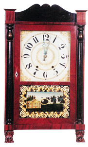 Mark Leavenworth &amp; Co. column and splat clock, ca 1829-1834. — Antique Clocks Price Guide