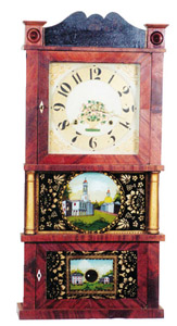 C. &amp; L.C. Ives column and splat clock, ca 1830-1831. — Antique Clocks Price Guide