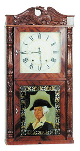 Henry Terry column and splat clock, Ca 1834 — Antique Clocks Price Guide