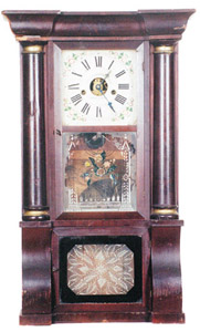 Forrestville Mfg. Co. clumn clock, ca 1835-1840. — Antique Clocks Price Guide