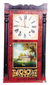 Boardman &amp; Wells column and splat clock, ca 1832-1837. — Antique Clocks Price Guide