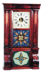 Forrestville Mfg. Co. column clock, ca 1848. — Antique Clocks Price Guide