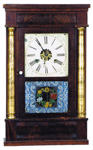 J.C.Brown 30 hour, half column and cornice. — Antique Clocks Price Guide