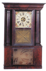 Clark, Gilbert &amp; Co. column clock, ca 1841-1845. — Antique Clocks Price Guide