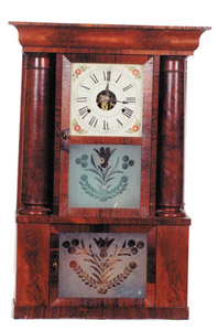 Clark, Gilbert &amp; Co. column clock, ca 1841-1845. — Antique Clocks Price Guide