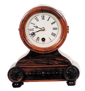 Gilbert Clock Co., rare miniature mantle clock, "Medal", ca 1875. — Antique Clocks Price Guide