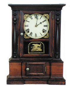 Atkins Clock Co. London model shelf clock, ca 1855-1859. — Antique Clocks Price Guide