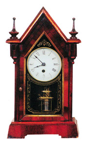 Jerome &amp; Co.One Day Dolphin, Time Piece steeple clock — Antique Clocks Price Guide