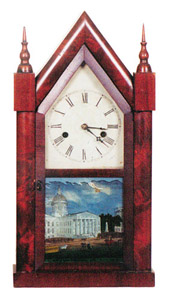 E.N.Welch Mfg. Co. "Sharp Gothic" steeple clock, ca 1864. — Antique Clocks Price Guide