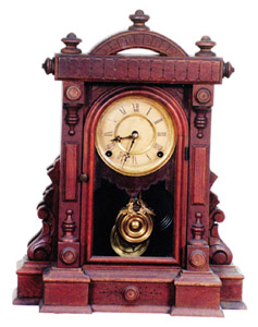E. Ingraham &amp; Co. cabinet clock, "Warwick", ca 1886. — Antique Clocks Price Guide