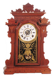 E. Ingraham Clock Co. mantle clock, "Index", ca 1884. — Antique Clocks Price Guide