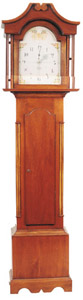Silas Hoadley tall clock movement and dial, with a case built around it. — Antique Clocks Price Guide