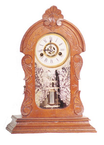 Ansonia Clock Co. miniature walnut parlor clock. — Antique Clocks Price Guide