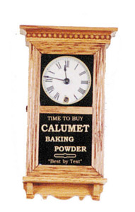 Miniature store regulator, 11 inch oak case. — Antique Clocks Price Guide