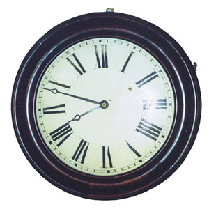 Manross wall gallery, original case, wood dial, and hands. — Antique Clocks Price Guide
