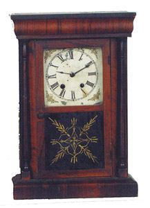 The Terry Clock Co. miniature column and cornice model shelf clock — Antique Clocks Price Guide
