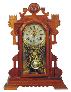 Terry Clock Co. "Highland" shelf clock — Antique Clocks Price Guide