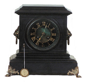 French slate case mantel clock — Antique Clocks Price Guide