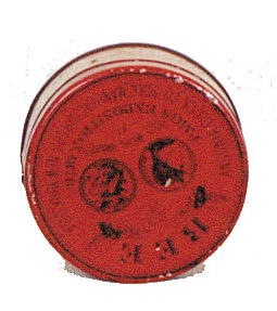 Ansonia Clock Co. Red tin can for the "Bee" clock. — Antique Clocks Price Guide