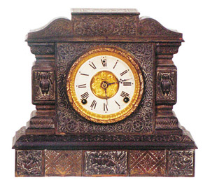 Sessions Clock Co. iron clock, "Asia". — Antique Clocks Price Guide