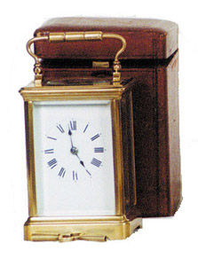French carriage clock, runs and strikes. — Antique Clocks Price Guide