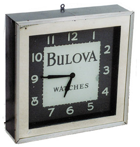 Neon advertising for Bulova watches. — Antique Clocks Price Guide