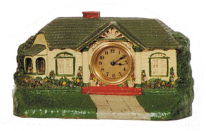 Lux Clock Mfg. Co., "Bungalow" clock. — Antique Clocks Price Guide