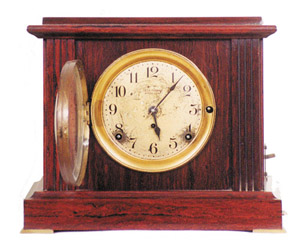 Seth Thomas 4 Bell Sonora Chime, in brown adamantine case. — Antique Clocks Price Guide