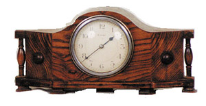 French dresser clock, 8 day. Round movement signed, "Made in France", and the trademark of the "Japy Freres" company. This clock is ca1921. — Antique Clocks Price Guide