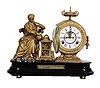 Ansonia Clock Co. figure clock, "Newton", ca 1894.