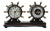 Chelsea Clock Co., Boston, "Fulton", clock barometer unit in the standard finish, statuary bronze case,
