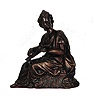 Metal clock statue, probably Ansonia.