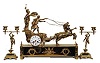 Outstanding French bronze garniture set.