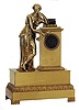 French gilt bronze statue clock.