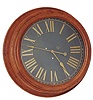 Large 8 day dial clock by "Brewster & Ingrahams, Bristol, CT, US", ca 1850.