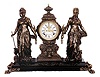 Ansonia Clock Co., figural clock, "Art & Commerce", ca 1894.