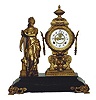 Ansonia Clock Co. figural clock, "Music", ca 1894.