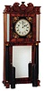 Very rare "A. Mungers' Patent Eight Day Brass Clocks Made, Warranted and Sold. Wholesale & Retail By Asa Munger & Co. Auburn, N.Y.", ca 1818-1834.