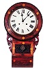 E. Ingraham & Co. Bristol drop trunk wall clock made for export to England.
