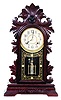 New Haven Clock Co. walnut mantle, "Neckar", ca 1880.