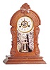 Ansonia Clock Co. miniature walnut parlor clock.