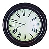 Manross wall gallery, original case, wood dial, and hands.