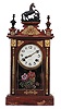 Chinese import column and splat style mantel clock