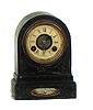 The Terry Clock Co., black and gilt iron clock, Model No. 2.
