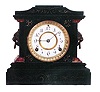 Ansonia Clock Co., enameled iron clock, "La France", ca 1880.
