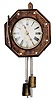 English "Postman's Clock" 30 hour, chain pull up movement, brass gears.